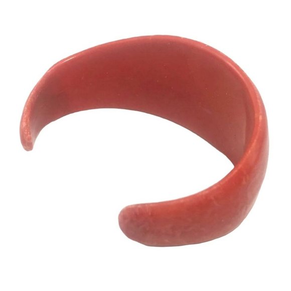 Vintage Marbled Red Child's Lucite Cuff Bracelet - Picture 5 of 5